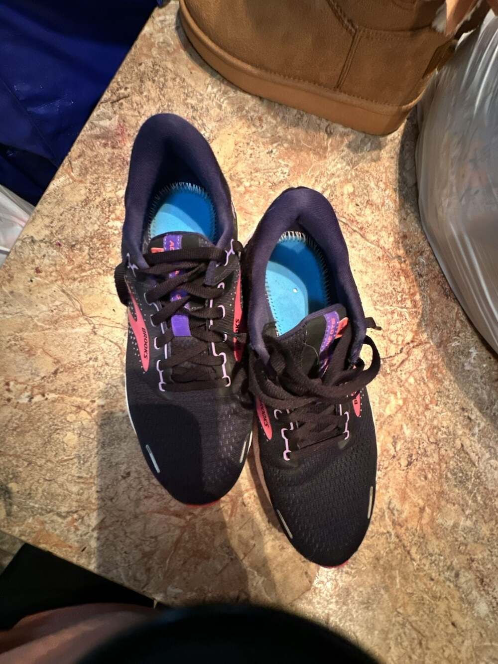 Brooks Women's Adrenaline GTS 22 Running Shoes Black/Purple/Coral